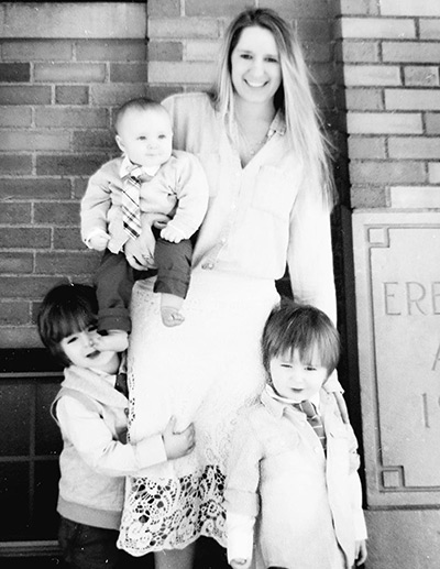 Lindsey Cultra and her three sons